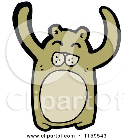 Cartoon of a Bear - Royalty Free Vector Illustration by lineartestpilot