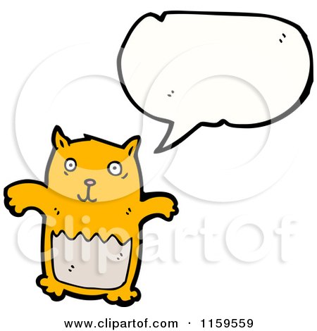 Cartoon of a Talking Monster Animal - Royalty Free Vector Illustration by lineartestpilot