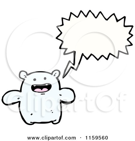 Cartoon of a Talking Monster - Royalty Free Vector Illustration by lineartestpilot