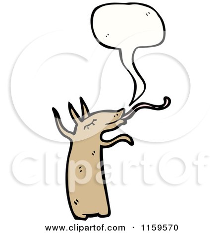Cartoon of a Talking Anteater - Royalty Free Vector Illustration by lineartestpilot