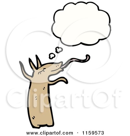 Cartoon of a Thinking Anteater - Royalty Free Vector Illustration by lineartestpilot