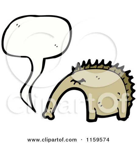 Cartoon of a Talking Anteater - Royalty Free Vector Illustration by lineartestpilot