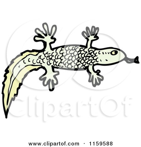 Cartoon of a Salamander - Royalty Free Vector Illustration by lineartestpilot