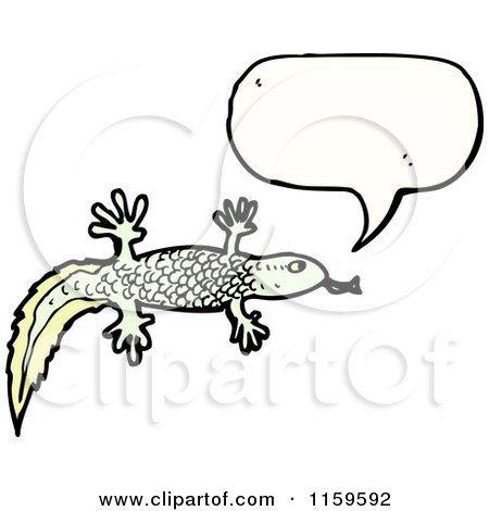 Cartoon of a Talking Salamander - Royalty Free Vector Illustration by lineartestpilot