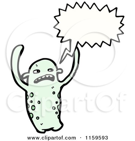 Cartoon of a Talking Ghost - Royalty Free Vector Illustration by lineartestpilot