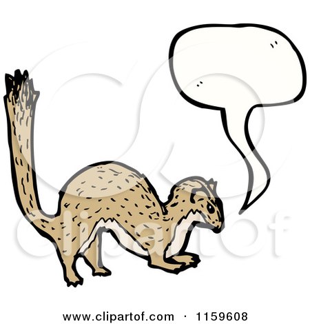 Cartoon of a Talking Weasel - Royalty Free Vector Illustration by lineartestpilot