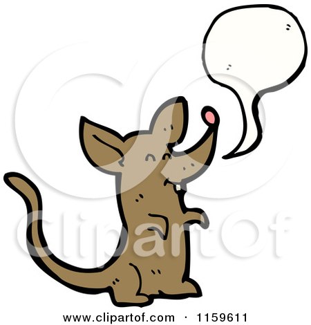 Cartoon of a Talking Kangaroo - Royalty Free Vector Illustration by lineartestpilot