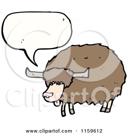 Cartoon of a Talking Ox - Royalty Free Vector Illustration by lineartestpilot