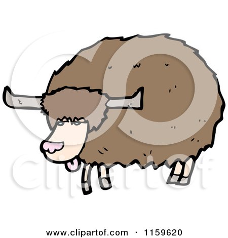 Cartoon of an Ox - Royalty Free Vector Illustration by lineartestpilot