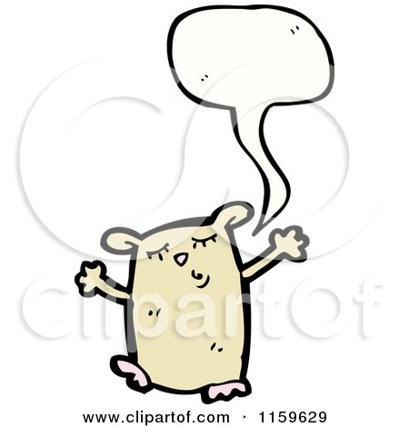 Cartoon of a Talking Hamster - Royalty Free Vector Illustration by lineartestpilot