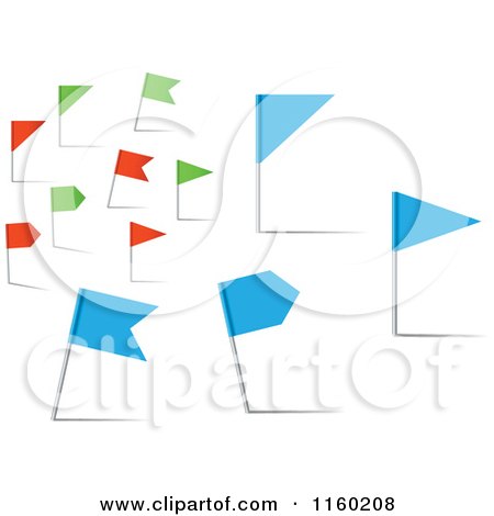 Clipart of Red Green and Blue Flag Pins - Royalty Free Vector Illustration by Vector Tradition SM