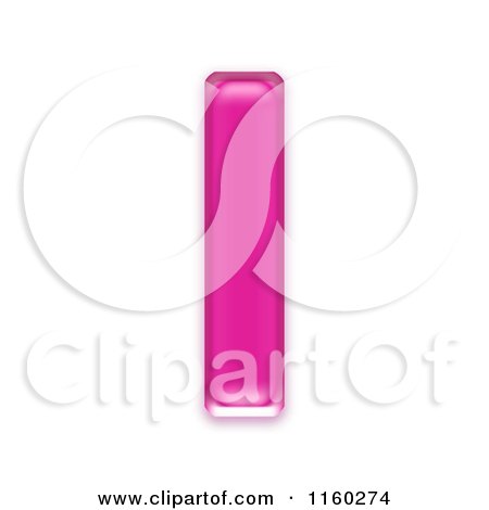 Clipart of a 3d Pink Jelly Lowercase Alphabet Letter L - Royalty Free CGI Illustration by chrisroll