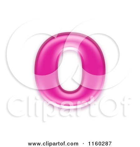 Clipart of a 3d Pink Jelly Lowercase Alphabet Letter O - Royalty Free CGI Illustration by chrisroll