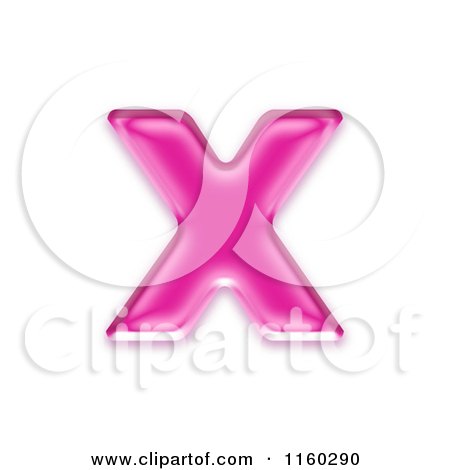Clipart of a 3d Pink Jelly Lowercase Alphabet Letter X - Royalty Free CGI Illustration by chrisroll