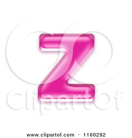 Clipart of a 3d Pink Jelly Lowercase Alphabet Letter Z - Royalty Free CGI Illustration by chrisroll