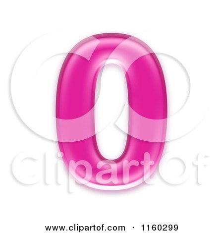 Clipart of a 3d Pink Jelly Number 0 - Royalty Free CGI Illustration by chrisroll