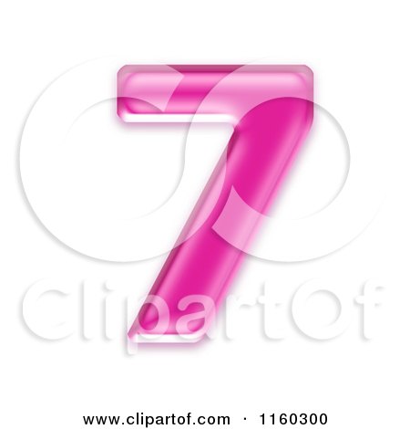 Clipart of a 3d Pink Jelly Number 7 - Royalty Free CGI Illustration by chrisroll