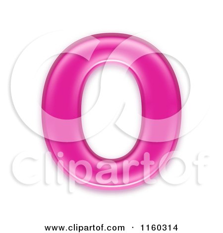 Clipart of a 3d Pink Jelly Capital Alphabet Letter O - Royalty Free CGI Illustration by chrisroll