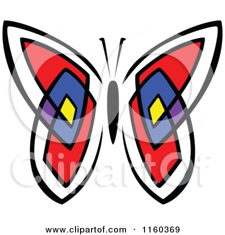 Clipart of a Colorful Butterfly 2 - Royalty Free Vector Illustration by Vector Tradition SM