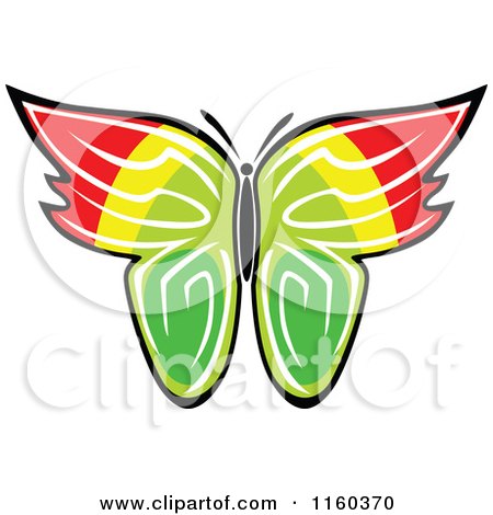 Clipart of a Colorful Butterfly 3 - Royalty Free Vector Illustration by Vector Tradition SM