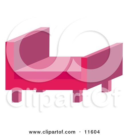Modern Pink Chair Clipart Illustration by AtStockIllustration