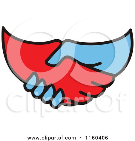 Clipart of a Handshake - Royalty Free Vector Illustration by Vector Tradition SM