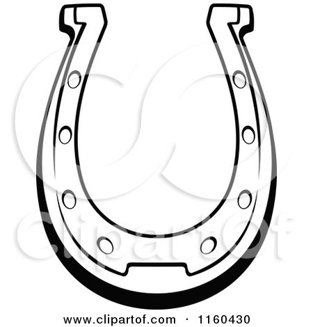 Clipart of a Black and White Horseshoe 12 - Royalty Free Vector Illustration by Vector Tradition SM