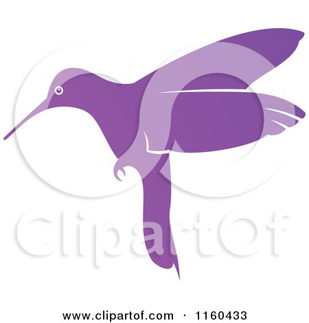 Clipart of a Purple Hummingbird - Royalty Free Vector Illustration by Vector Tradition SM