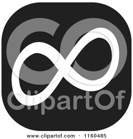 Clipart of a Black and White Infinity Icon - Royalty Free Vector Illustration by Johnny Sajem