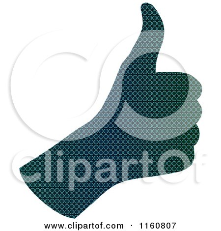 Clipart of a Circle Patterned Thumb up Hand - Royalty Free Vector Illustration by Andrei Marincas