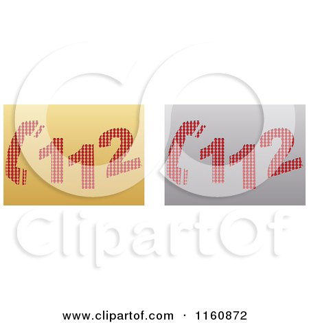 Clipart of Gold and Silver 112 Icons - Royalty Free Vector Illustration by Andrei Marincas