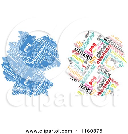 Clipart of E-commerce Word Collage German Maps - Royalty Free Vector Illustration by Andrei Marincas