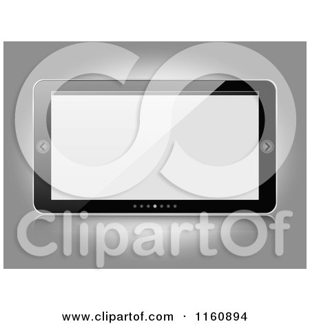 Clipart of a Tablet with Slide Buttons - Royalty Free Vector Illustration by Andrei Marincas