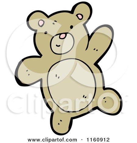 Cartoon of a Brown Teddy Bear - Royalty Free Vector Illustration by lineartestpilot