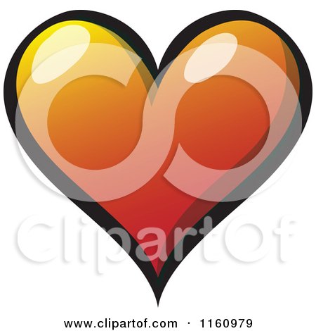 Cartoon of a Gradient Heart - Royalty Free Vector Clipart by Zooco