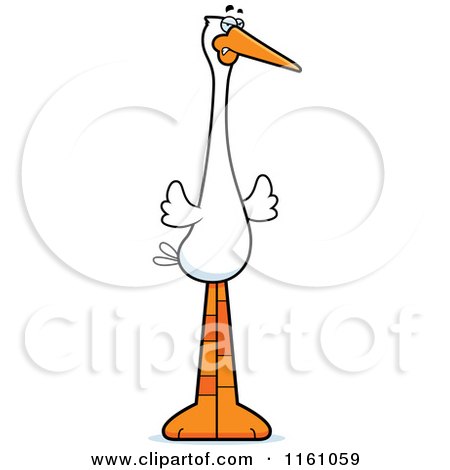 Cartoon of a Mad Stork Mascot - Royalty Free Vector Clipart by Cory Thoman