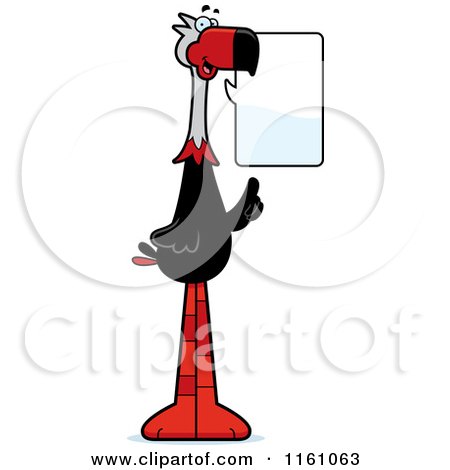 Cartoon of a Talking Terror Bird Mascot - Royalty Free Vector Clipart by Cory Thoman