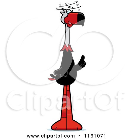 Cartoon of a Drunk Terror Bird Mascot - Royalty Free Vector Clipart by Cory Thoman