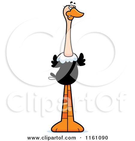 Cartoon of a Mad Ostrich Mascot - Royalty Free Vector Clipart by Cory Thoman