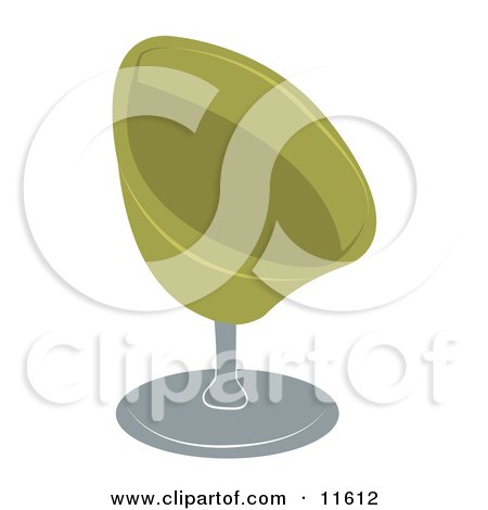 Green Oval Chair Clipart Illustration by AtStockIllustration