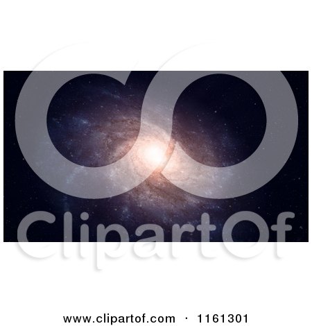 Clipart of a Spiral Galaxy in Outer Space - Royalty Free CGI Illustration by Mopic