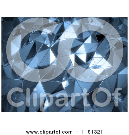 Clipart of a 3d Abstract Blue Metal Background - Royalty Free CGI Illustration by Mopic