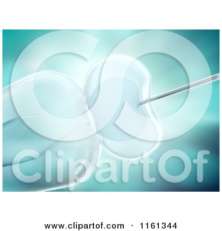 Clipart of a 3d in Vitro Fertilization Process - Royalty Free CGI Illustration by Mopic