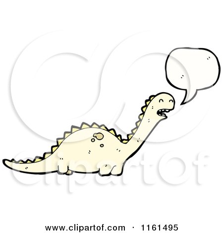 Cartoon of a Talking Dinosaur - Royalty Free Vector Illustration by lineartestpilot