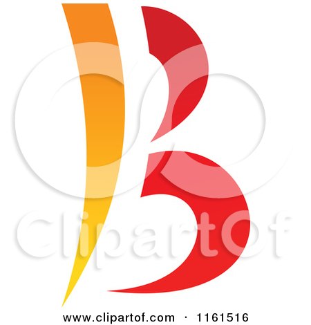 Clipart of an Abstract Letter B Version 5 - Royalty Free Vector Illustration by Vector Tradition SM