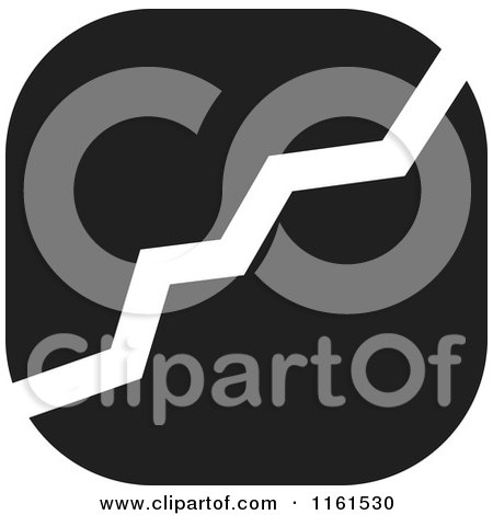 Clipart of a Black and White Chart Icon - Royalty Free Vector Illustration by Johnny Sajem