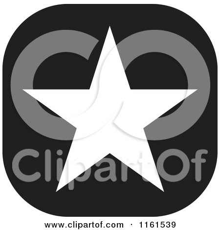 Clipart of a Black and White Star Icon - Royalty Free Vector Illustration by Johnny Sajem