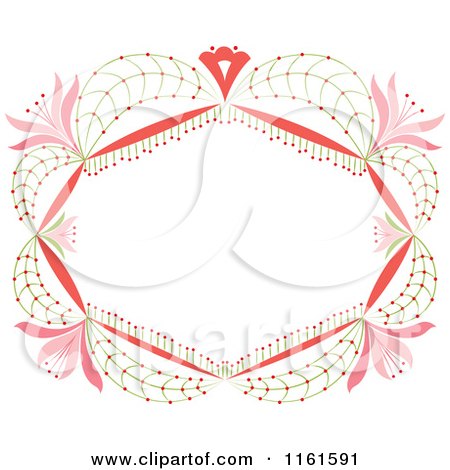 Clipart of a Decorative Floral Frame - Royalty Free Vector Illustration by Cherie Reve