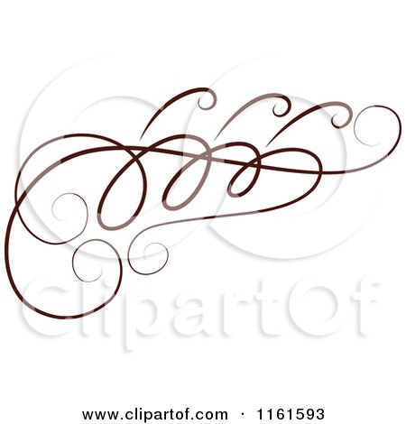 Clipart of a Decorative Swirl Design Element - Royalty Free Vector Illustration by Cherie Reve