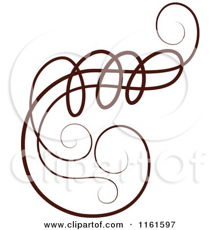 Clipart of a Decorative Swirl Design Element 3 - Royalty Free Vector Illustration by Cherie Reve